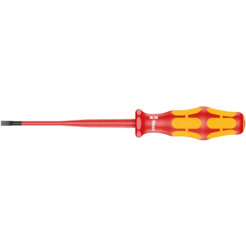 Wera 160 iSS VDE Insulated screwdriver with reduced blade and handle diameter for slotted screws, 0.8 x 4 x 100 mm (series photo)