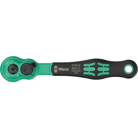 Wera 8010 A Zyklop Comfort ratchet, with reversing lever, with 1/4" drive, 1/4" x 144 mm (series photo)