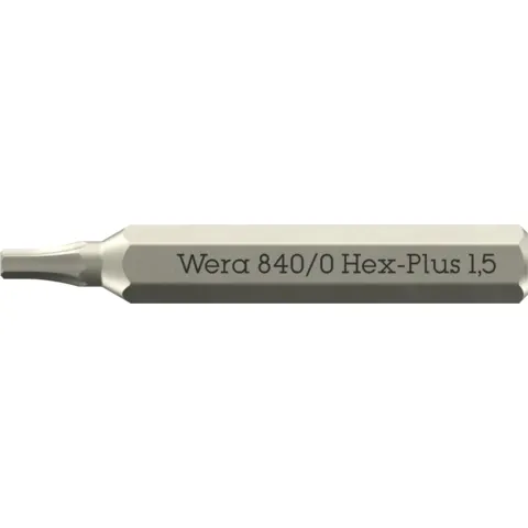 Wera 840/0 Hex-Plus Micro bits for hexagonal socket head screws, 1.5 x 30 mm (series photo)