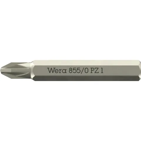 Wera 855/0 Micro bits suitable for Pozidriv screws, PZ 0 x 30 mm (series photo)