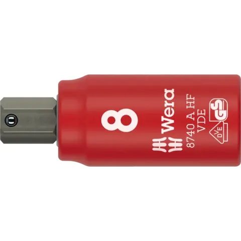 Wera 8740 A VDE HF Zyklop Bit socket, insulated, with 1/4" drive, with holding function for hexagonal socket screws, 4 x 46 mm (series photo)