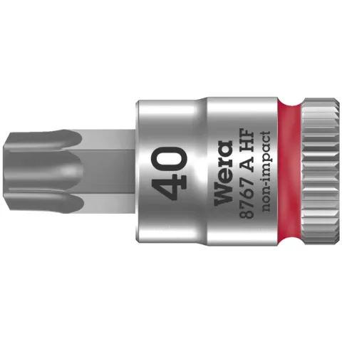 Wera 8767 A HF TORX® Zyklop bit socket with holding function, 1/4" drive, TX 9 x 28 mm (series photo)