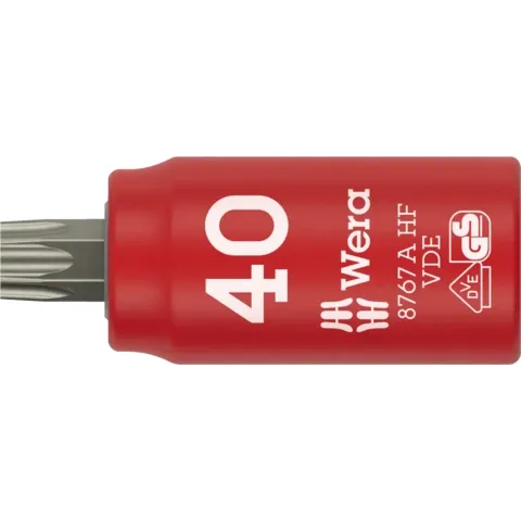Wera 8767 A VDE HF TORX® Zyklop Bit socket, insulated, with 1/4" drive, with holding function, TX 15 x 46 mm (series photo)