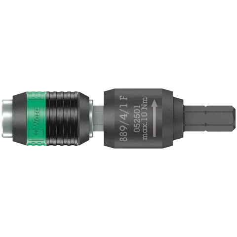 Wera 889/4/1 F Rapidaptor free-running bit holder for torque screwdrivers with pistol handle, 1/4" x 64 mm (series photo)