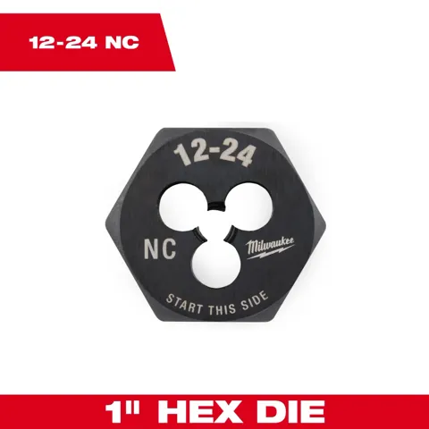 Milwaukee 12-24 NC 1-Inch Hex Threading Die