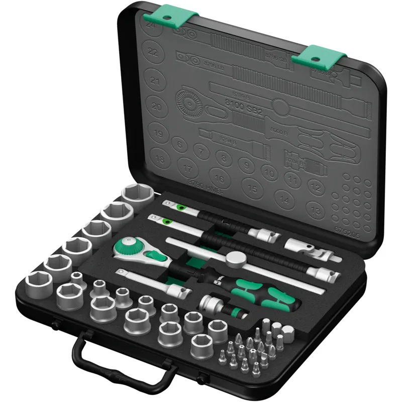 8100 SB 2 Zyklop Speed Ratchet Set, 3/8" drive, metric