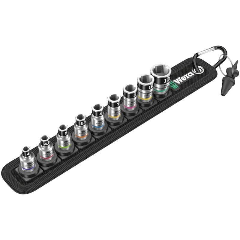 Belt A 1 Zyklop socket set with holding function, 1/4" drive