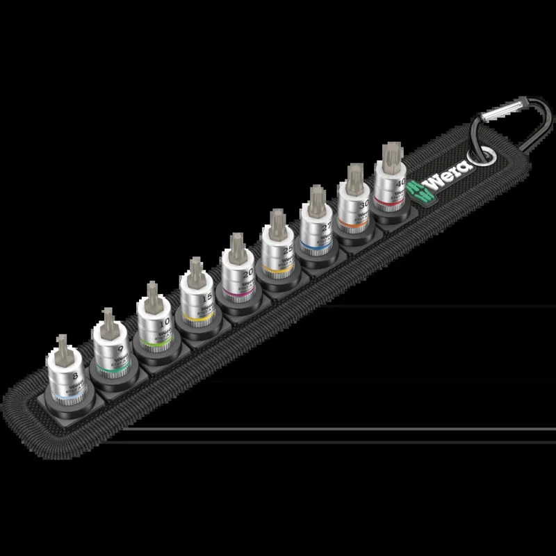 Belt A 3 TORX® HF Zyklop bit socket set with holding function, 1/4" drive