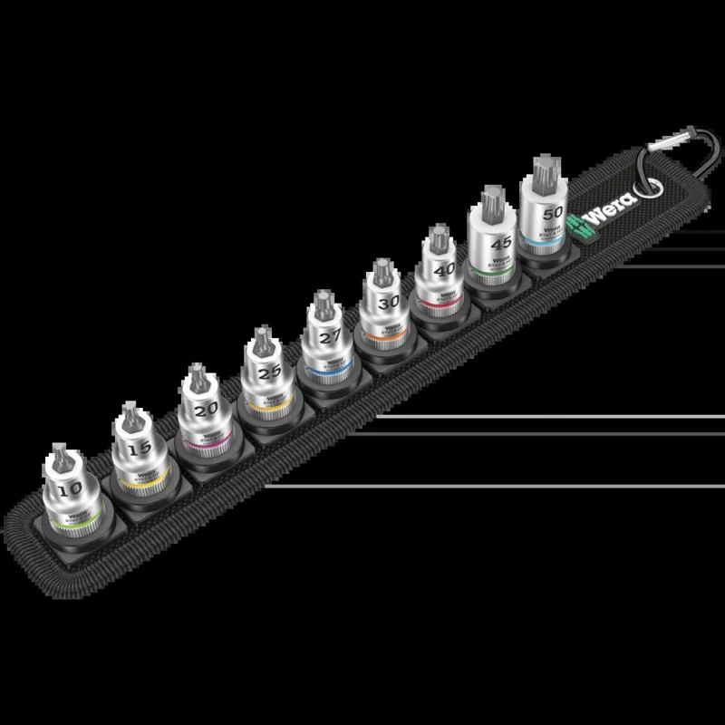 Belt B 3 TORX® HF Zyklop bit socket set with holding function, 3/8" drive