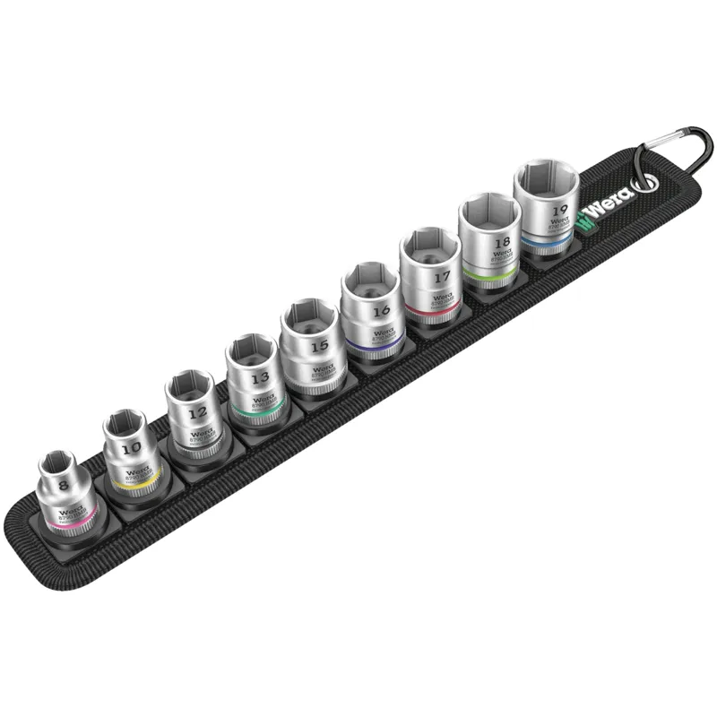Belt B 4 Zyklop socket set, 3/8" drive