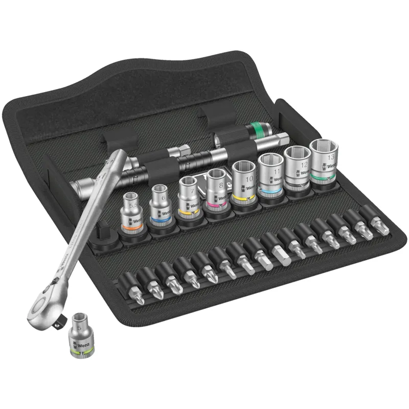 8100 SA 8 Zyklop Metal Ratchet Set with switch lever, 1/4" drive, metric
