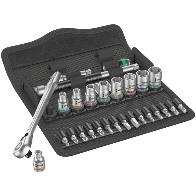 8100 SA 11 Zyklop Metal Ratchet Set with switch lever, 1/4" drive, imperial