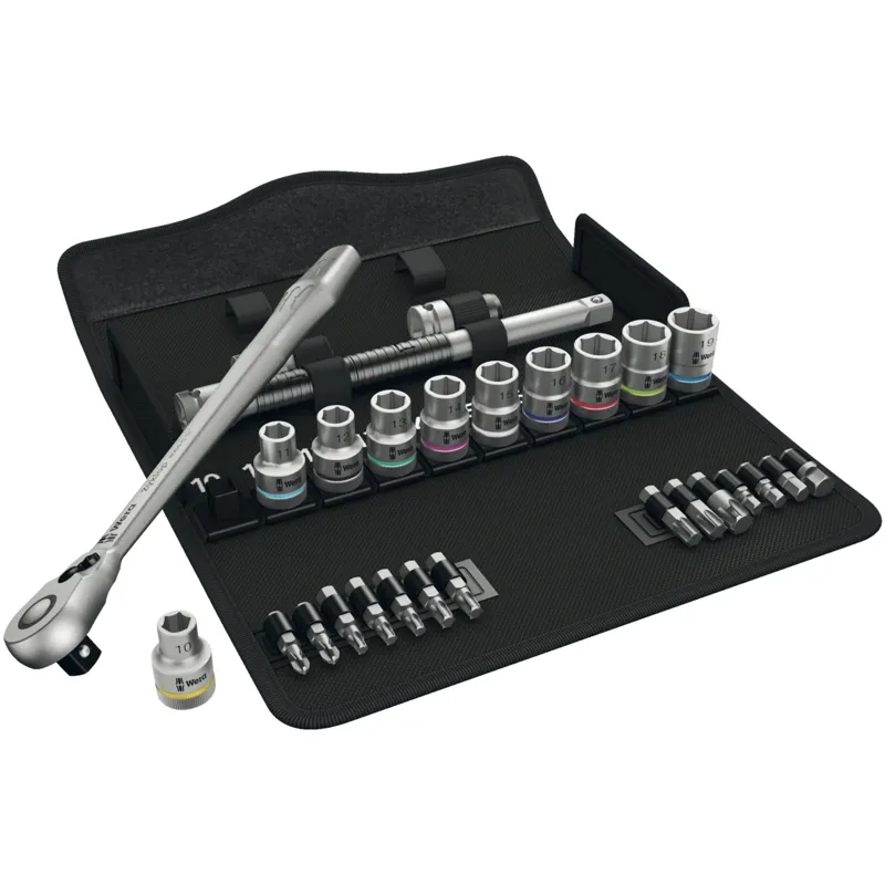 8100 SC 8 Zyklop Metal Ratchet Set with switch lever, 1/2" drive, metric