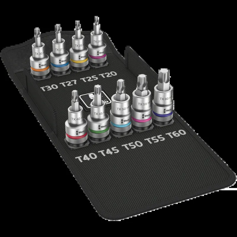 8767 C TORX® HF 1 Zyklop bit socket set with 1/2" drive, with holding function