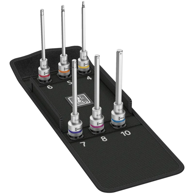 8740 C HF 2 Zyklop bit socket set with 1/2" drive, with holding function