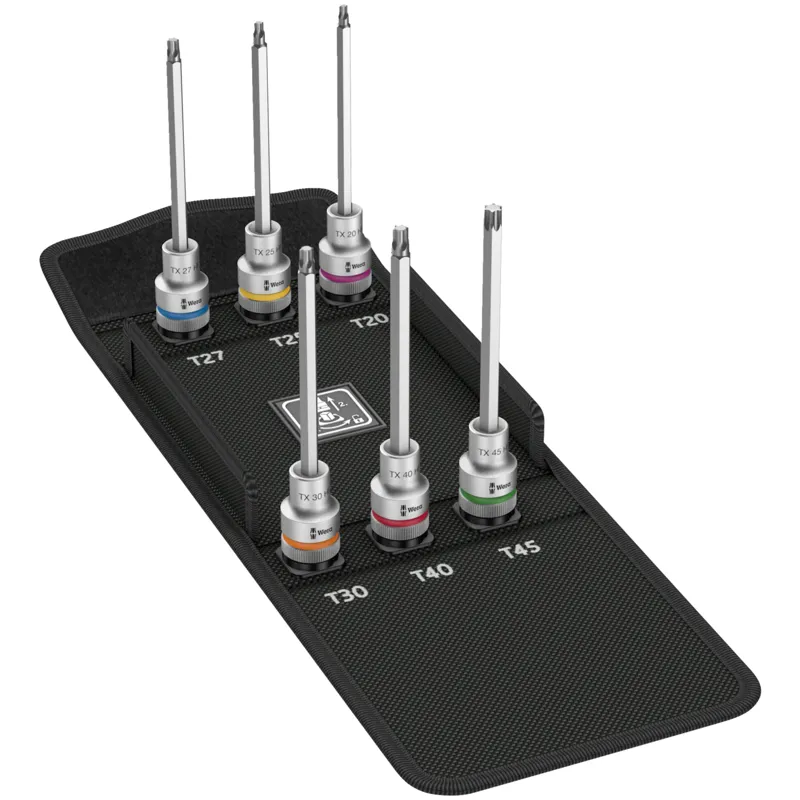 8767 C TORX® HF 2 Zyklop bit socket set with 1/2" drive, with holding function