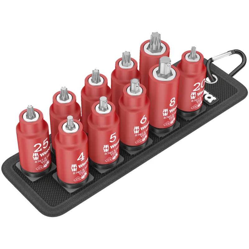 Belt B VDE 1 Zyklop bit socket set TORX® / hexagonal socket with holding function, 3/8" drive