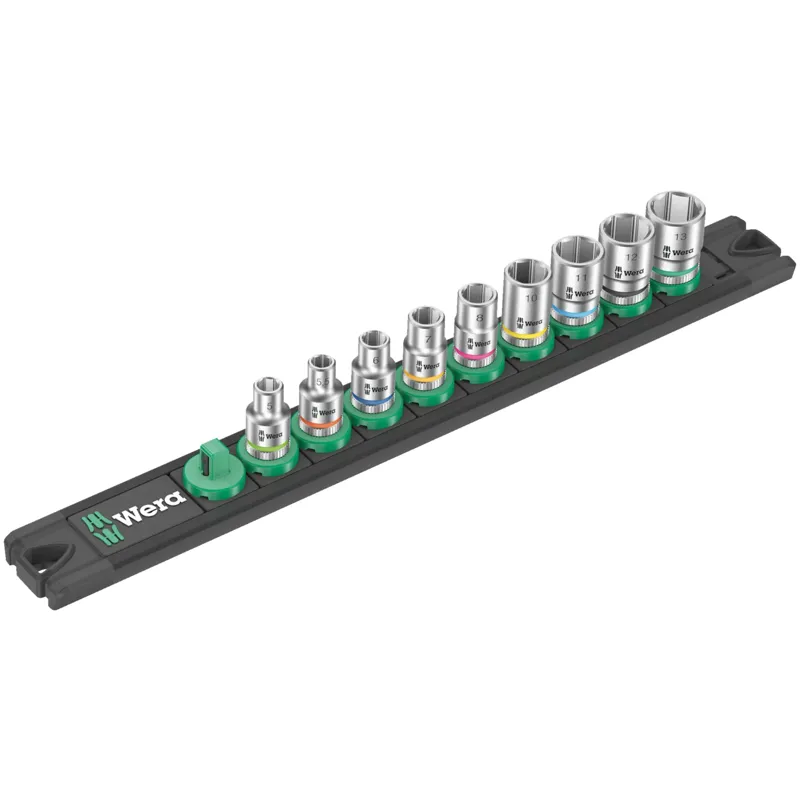 Magnetic socket rail A 4 Zyklop socket set, 1/4" drive
