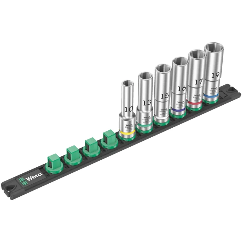 Magnetic socket rail C Deep 1 socket set, 1/2" drive