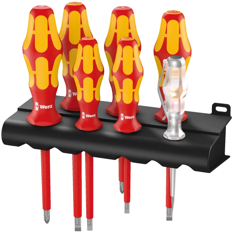 160 i/7 Rack Screwdriver set Kraftform Plus Series 100, single-pole phase tester and rack