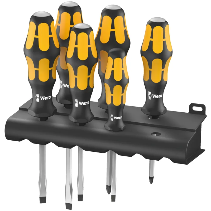 932/918/6 Screwdriver set Kraftform Wera: Chiseldriver and rack