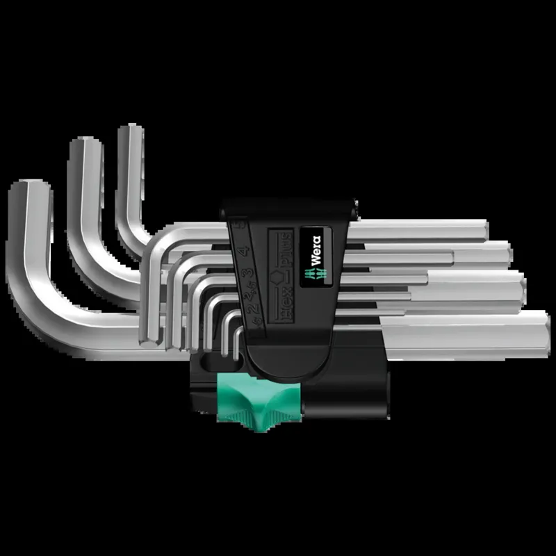 950/9 Hex-Plus 5 L-key set, metric, chrome-plated