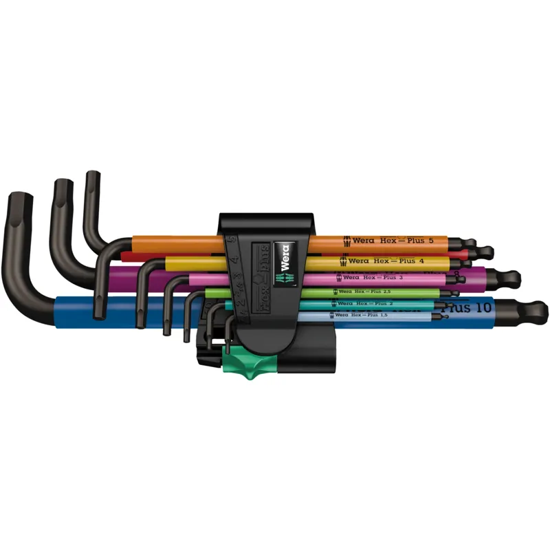 950/9 Hex-Plus Multicolour 1 L-key set, metric, BlackLaser