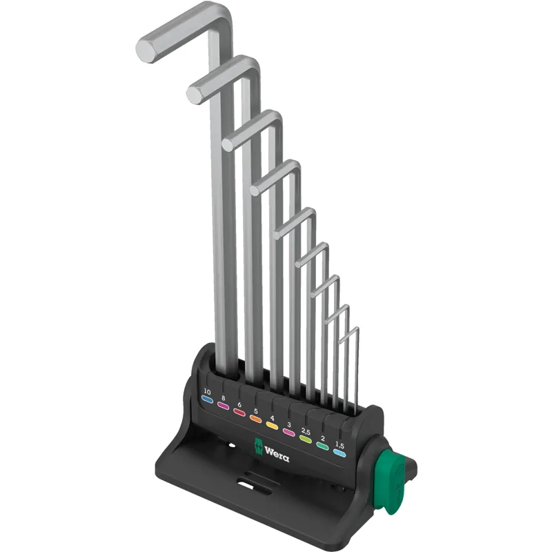 950/9 Hex-Plus 8 L-key set, metric, chrome-plated