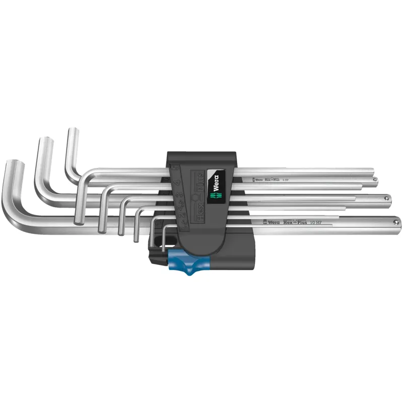 950/9 L Hex-Plus HF 1 L-key set, metric, chrome-plated, with holding function