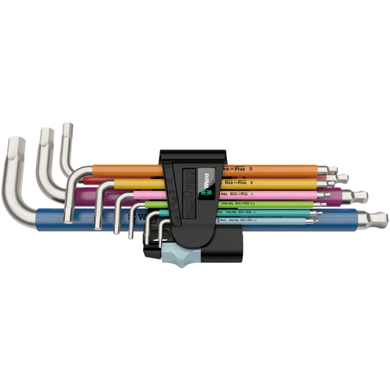 3950/9 Hex-Plus Multicolour Stainless 1 L-key set, metric, stainless