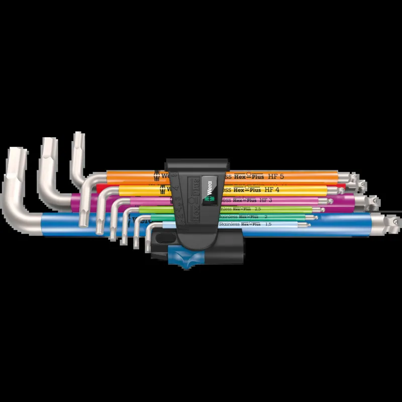 3950/9 Hex-Plus Multicolour HF Stainless 1 L-key set, metric, stainless steel, with holding function