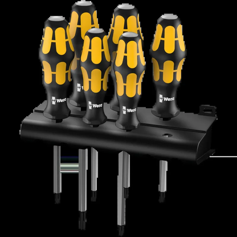 977/6 TORX® Screwdriver set Kraftform Wera: Chiseldriver and rack