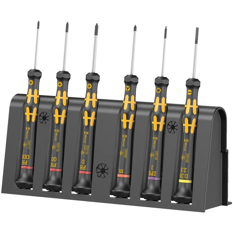 1550/6 ESD Screwdriver set and rack for electronic applications