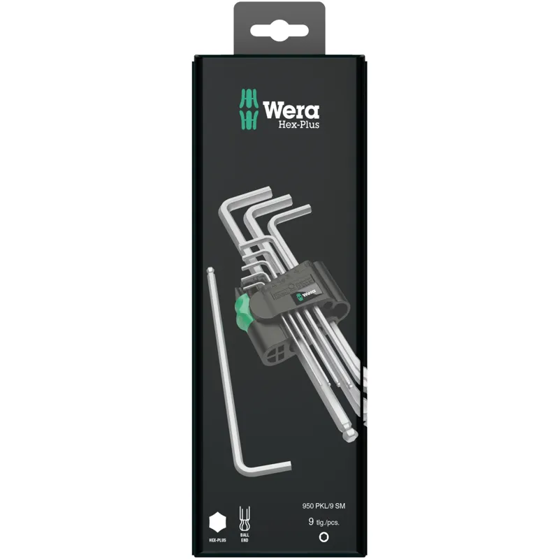 950/9 Hex-Plus 1 SB L-key set, metric, chrome-plated