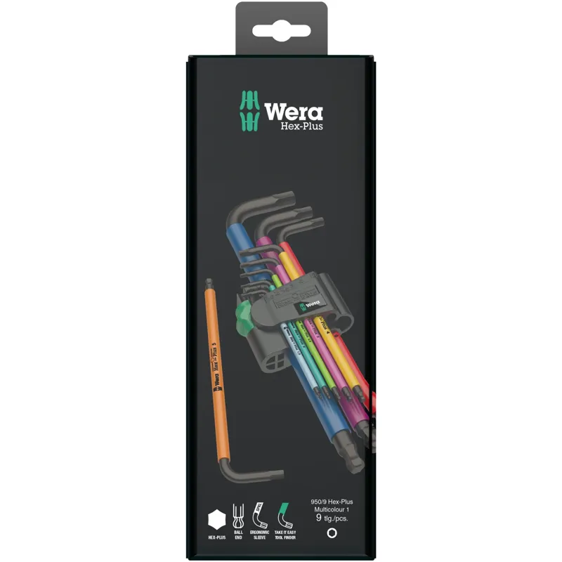 950/9 Hex-Plus Multicolour 1 SB L-key set, metric, BlackLaser