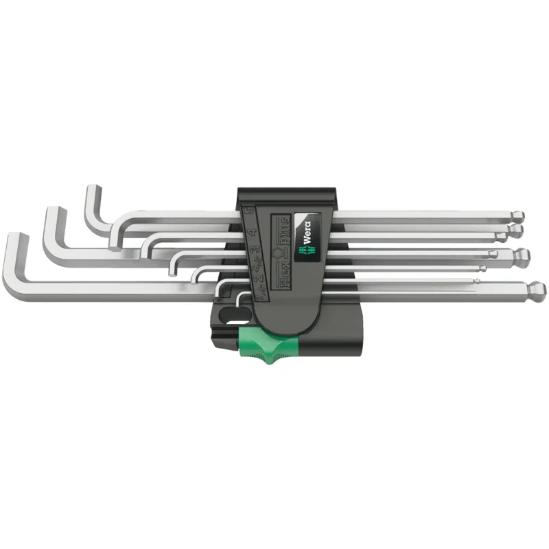 950/9 Hex-Plus 4 L-key set, metric, chrome-plated