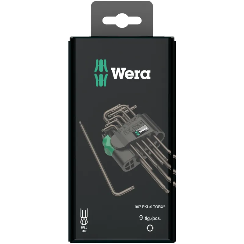 967/9 TX 1 SB TORX® L-key set, BlackLaser