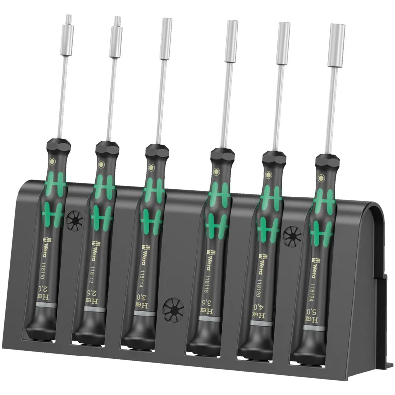 2069/6 Screwdriver set and rack for electronic applications