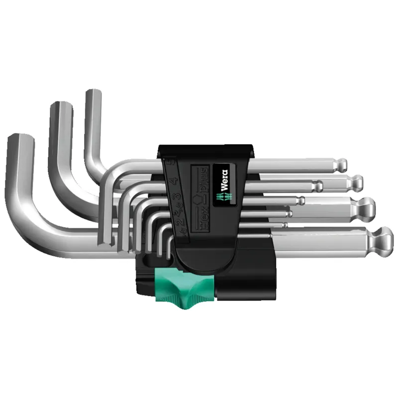 950/9 Hex-Plus 3 L-key set, metric, chrome-plated