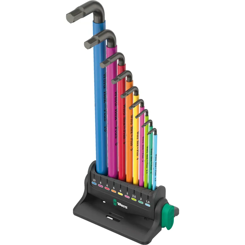 950/9 Hex-Plus Multicolour 3 L-key set, metric, BlackLaser