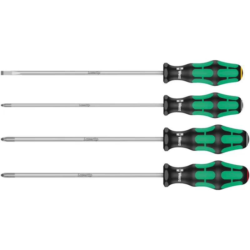 335/350/355/4 Screwdriver set Kraftform Plus Lasertip 200 mm-long blades