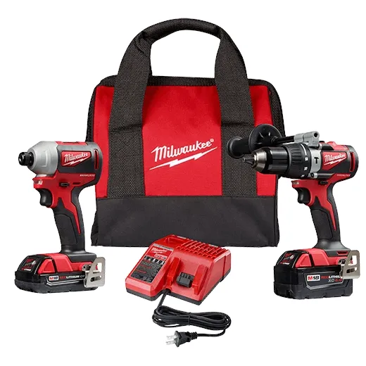 M18 Brushless 2-Tool Combo Kit, Hammer Drill/Impact Driver