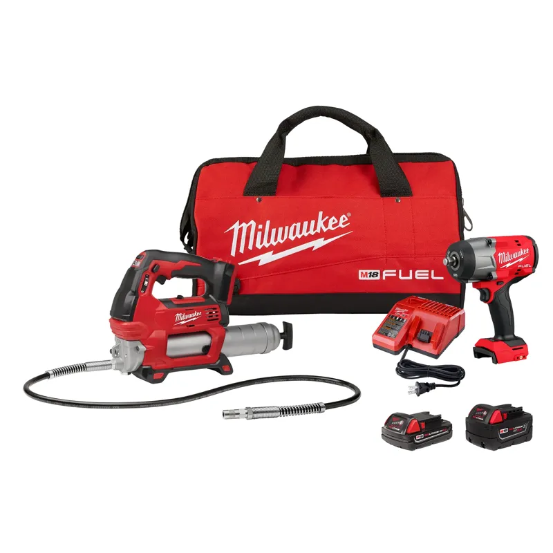 M18 FUEL 1/2" HTIW w/ Friction Ring & Grease Gun Combo Kit