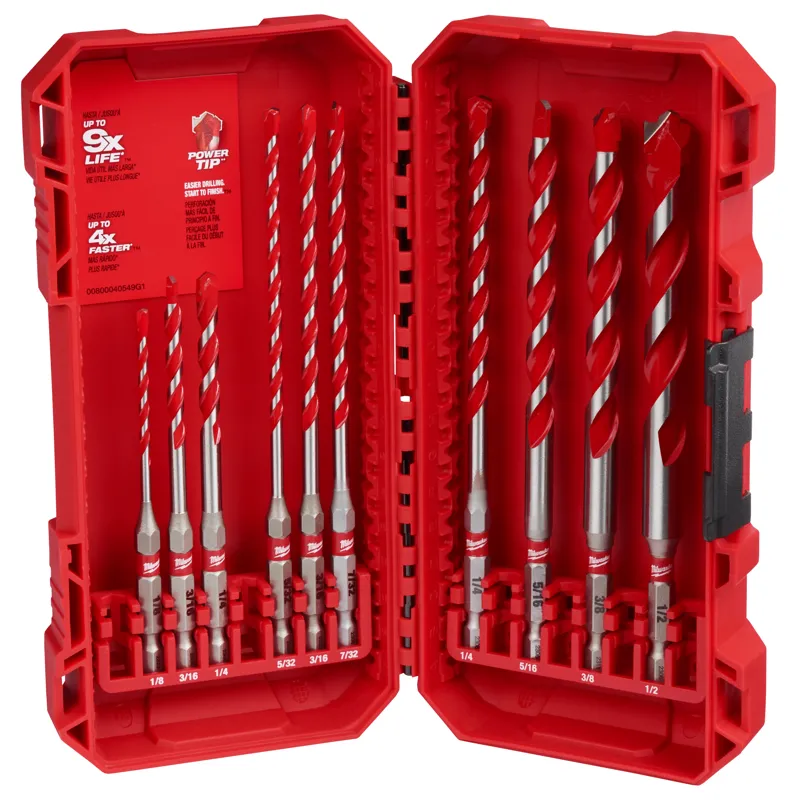 10 PC SHOCKWAVE Impact Duty Carbide Hammer Drill Bit Set, which includes this part