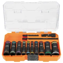 KNECT Flip-20 Impact Socket Set, SAE and Metric, 13-Piece