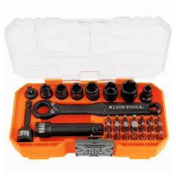 KNECT 1/4-Inch Drive Impact-Rated Pass Through Socket Set, 32-Piece