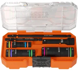 KNECT Quad-12 Heavy-Duty Impact Flip Sockets, Metric, 6-Piece