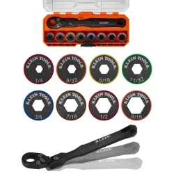 KNECT Ratcheting 9-in-1 Low-Profile Socket Wrench Set